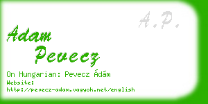 adam pevecz business card