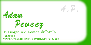 adam pevecz business card